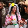 Amanda Djehdian participou da festa junina da Casa Hope, em São Paulo, nesta quinta-feira, 25 de junho de 2015. Vestida de noiva, a ex-BBB trocou alianças e se divertiu com as brincadeiras do evento beneficente