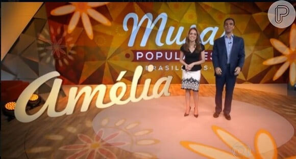 O quadro "Musas Populares Brasileiras" é apresentado por Tadeu Schmidt e Poliana Abritta 