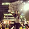 Thaila Ayala durante manifestação que aconteceu na última quinta-feira, 20 de junho de 2013