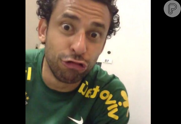 Fred também fez careta no vídeo de Neymar