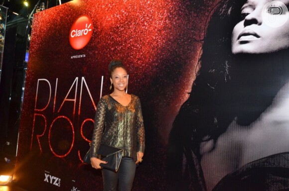 Negra Li foi prestigiar a diva Diana Ross em São Paulo
