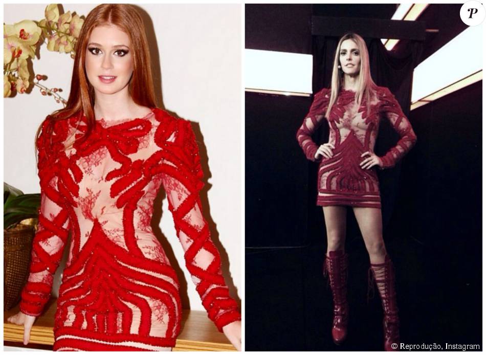 Em 2014, Marina Ruy Barbosa escolheu um vestido vermelho ...