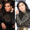 Mesmo pegas desprevenidas, Kim Kardashian e Kylie Jenner saíram parecidas ajeitando o cabelo