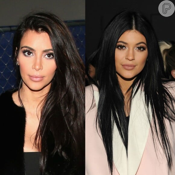 Apesar das semelhanças físicas, Kim Kardashian e Kylie Jenner têm uma diferença de 17 anos de idade