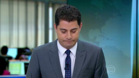 Evaristo Costa comove internautas ao se emocionar ao vivo no 'Jornal Hoje'