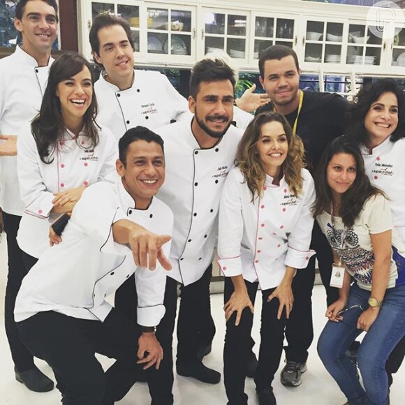 Bianca Rinaldi também publicou em seu Instagram uma foto com alguns companheiros de programa