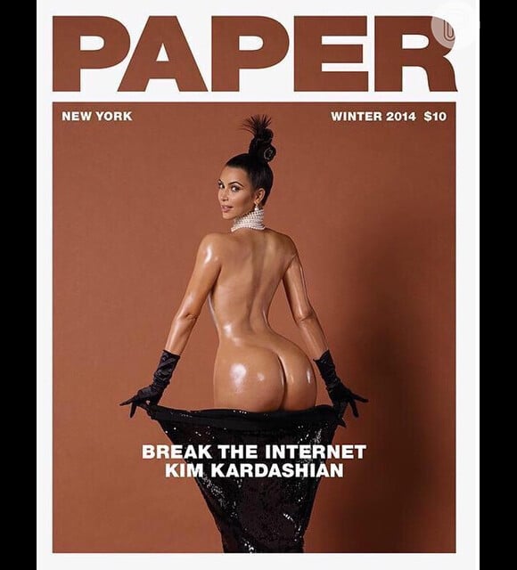 O ensaio mais marcante de Kim Kardashian, sem dúvidas, foi o da revista 'Paper', publicado em novembro de 2014, no qual aparece nua na capa da publicação, mostrando seu bumbum avantajado
