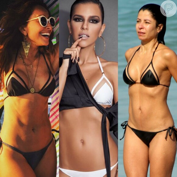 Mariana Rios posou para uma campanha com o mesmo modelo de biquíni já usado por Sabrina Sato e Anna Lima