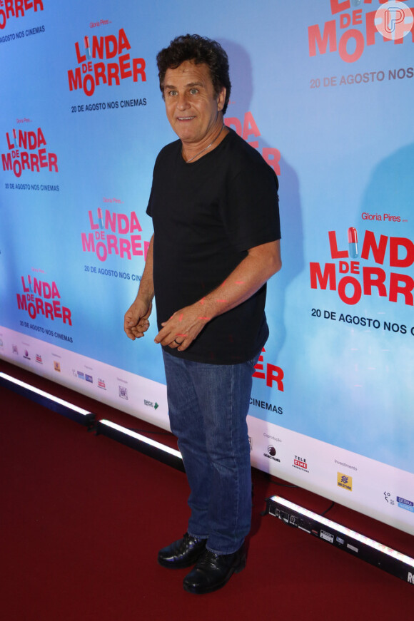 Marcos Frota também foi conferir a pré-estreia de 'Linda de Morrer'