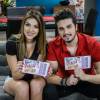 Luan Santana grava comercial de TV ao lado da irmã, Bruna Santana: 'Especial', nesta terça-feira, 11 de agosto de 2015