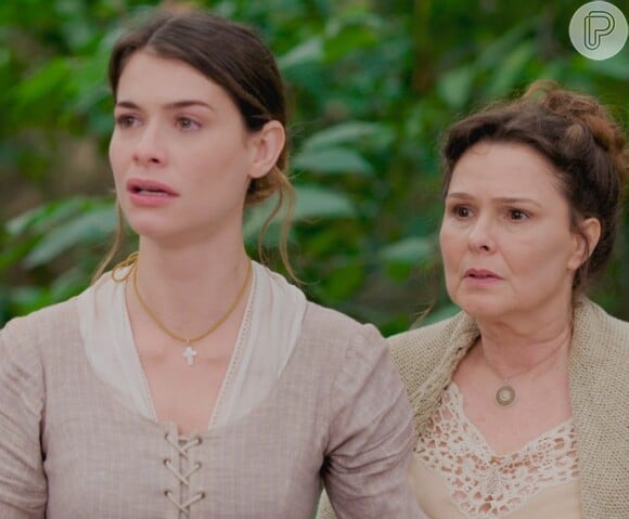 Lívia (Alinne Moraes) decide ir trabalhar no casarão para investigar o que aconteceu com seu pai, na novela 'Além do Tempo'