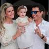Mirella Santos e o humorista Ceará comemoraram neste sábado, 15 de agosto de 2015, o aniversário de 1 ano de Valentina, primeira filha do casal