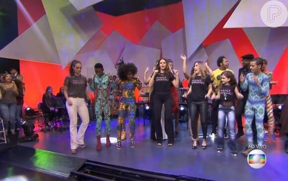 Bruna Marquezine, Paolla Oliveira, Tatá Werneck, Mel Maia e Ingrid Guimarães dançaram no 'Criança Esperança', realizado na noite de sábado, dia 15 de agosto de 2015, no Rio de Janeiro