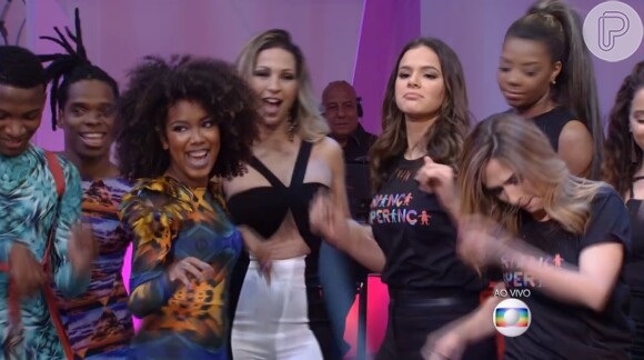 Bruna Marquezine, Paolla Oliveira, Tatá Werneck e Ingrid Guimarães dançam no 'Criança Esperança', realizado na noite de sábado, dia 15 de agosto de 2015, no Rio de Janeiro