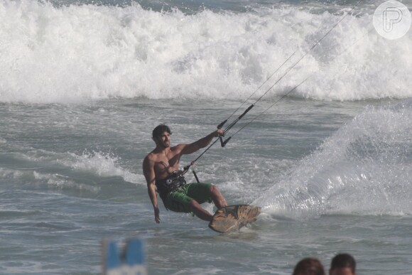 Hugo Moura passou boa parte do tempo praticando kite surf