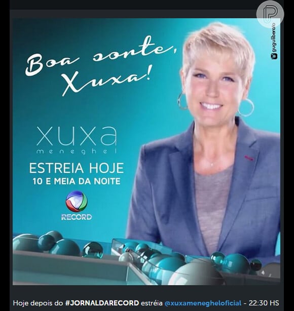 Gugu Liberato mandou sua mensagem de boa sorte para Xuxa através de seu Instagram