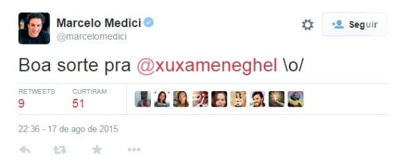 Marcelo Medici foi outro a comentar a estreia de Xuxa na TV Record