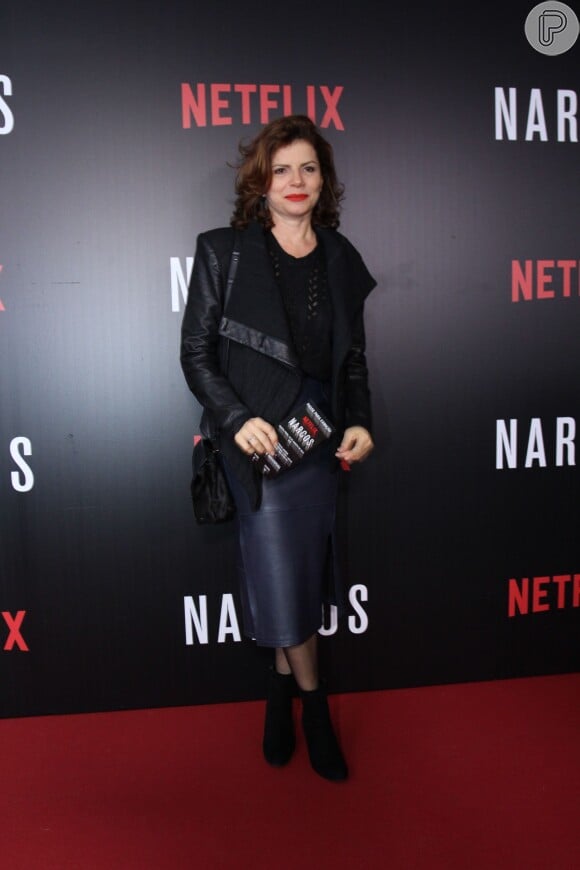 Debora Bloch foi outra a prestigiar a pré-estreia da série 'Narcos'