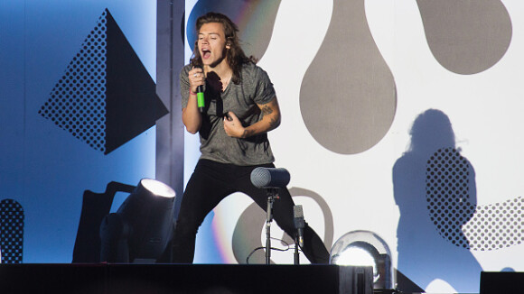 Harry Styles, do One Direction, leva tombo no palco de show no Canadá. Veja!