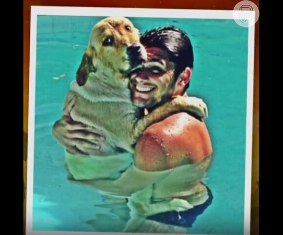 Bruno Gissoni é só amores com a cadela Beth
