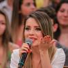 A cantora se emocionou com um vídeo que mostrou sua retrospectiva no programa de Serginho Groisman