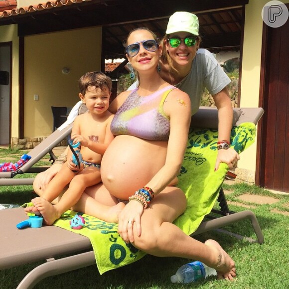 Os seguidores de Luana no Instagram comentaram a gravidez: 'Que barriga enorme, que lindeza. Muita luz e energia para você e esses lindos a caminho'