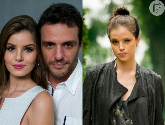 Angel (Camila Queiroz) e Alex (Rodrigo Lombardi) são flagrados por Giovanna (Agatha Moreira), quando o empresário entra no quarto da ninfeta, na novela 'Verdades Secretas'
