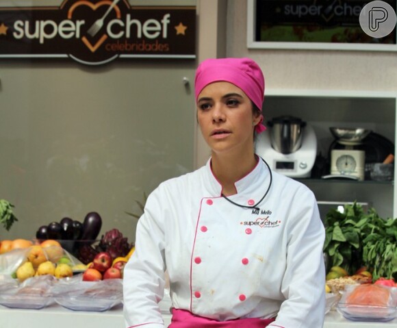 Miá Mello brincou ao lamentar sua saída do 'Super Chef Celebridades': 'Quero ficar'