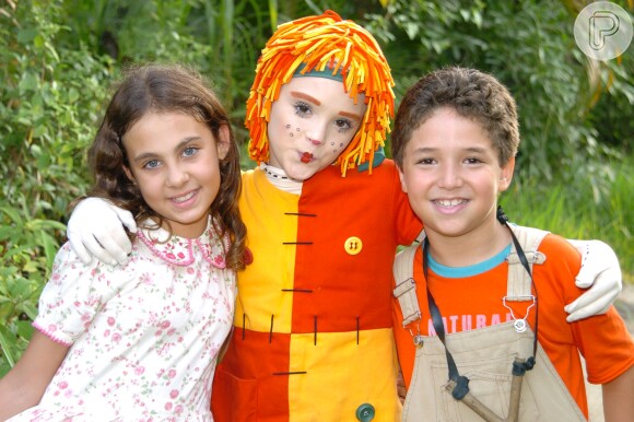 João Vitor Silva, Caroline Molinari e Isabelle Drummond atuaram juntos no infantil 'Sítio do Picapau Amarelo'