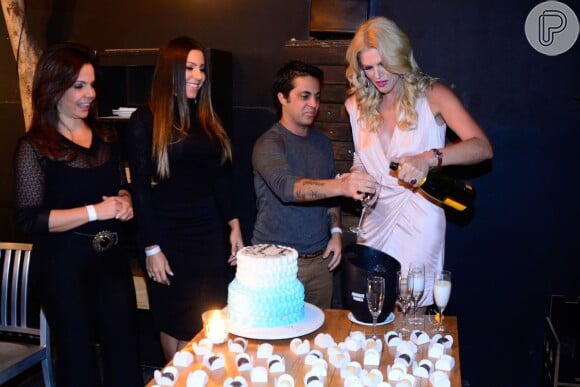 Thammy Miranda, Sula Miranda, Andressa Ferreira e Val Marchiori na festa de aniversário do filho de Gretchen