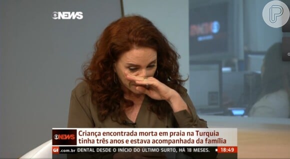 Leilane Neubarth se emocionou durante a apresentação do 'Edição das 18h', da GloboNews, quando comentou sobre a morte do menino sírio Aylan Kurdi. A jornalista precisou se recompor antes de continuar o programa