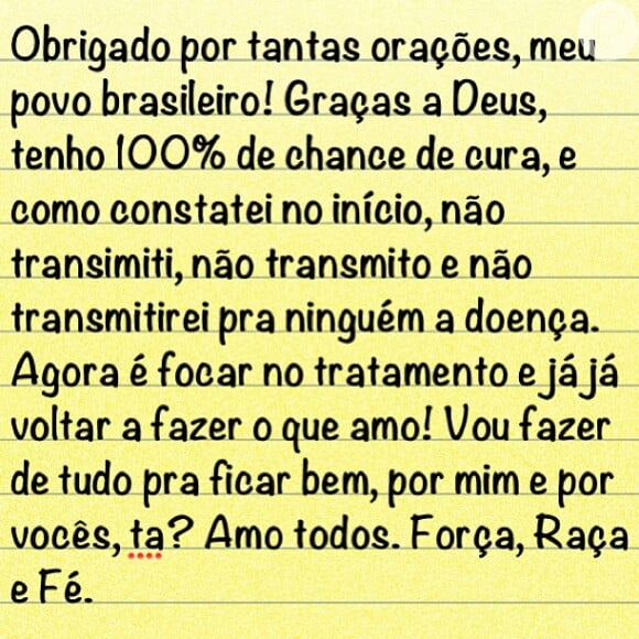 Thiaguinho postou uma mensagem no seu Instagram para tranquilizar os fãs e agradecer às orações