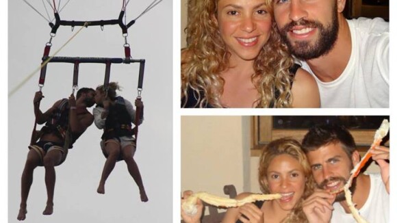 Cantora Shakira relembra férias ao lado do marido Gerard Piqué