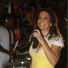 A cantora Ivete Sangalo arrastou multidões durante sua apresentação no trio-elétrico em Vitória, no Espírito Santo