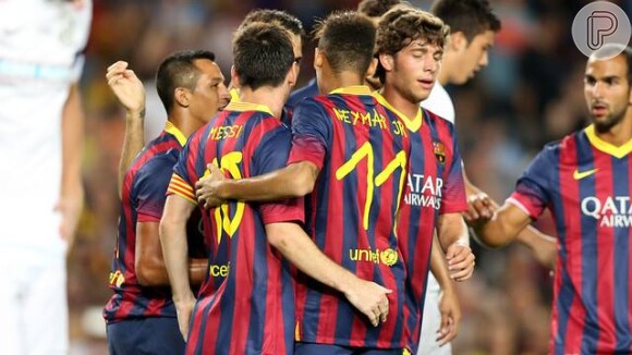Messi e Neymar já jogaram duas partidas juntos: contra o Lechia Gdansk e o Santos