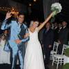 Franciele Almeida e Diego Grossi, ex-participantes do 'BBB14', se casaram no Rio de Janeiro, na noite desta quinta-feira, 12 de novembro de 2015