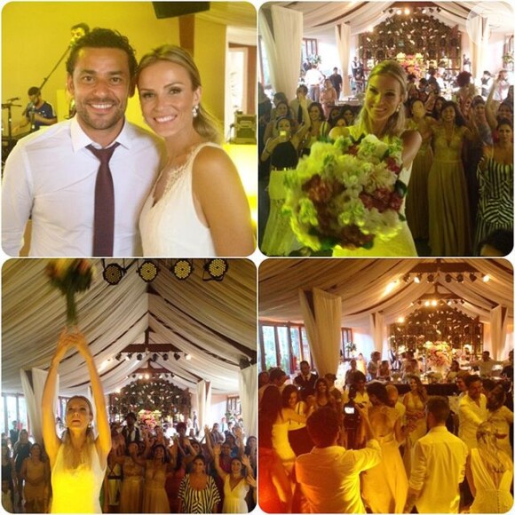 O casal se divertiu durante a festa, realizada em Minas Gerais, com a presença de amigos e parentes
