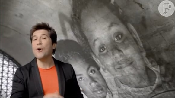 O cantor Daniel grava vídeo do jingle do 'Criança Esperança', que ganha ritmo de axé, funk, rock, samba e sertanejo