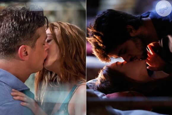 Eliza (Marina Ruy Barbosa) sonha com beijo de Arthur (Fábio Assunção), mas na realidade beija Jonatas (Felipe Simas), na novela 'Totalmente Demais', em 19 de novembro de 2015