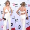Taylor Swift desfilou no red carpet do Billboard Music Awards com macacão branco da grife Balmain