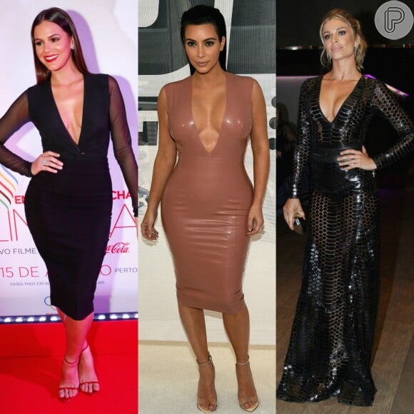 Bruna Marquezine, Kim Kardashian e Grazi Massafera são algumas das famosas que desfilaram com muita beleza, sensualidade e decotes ousados em 2015