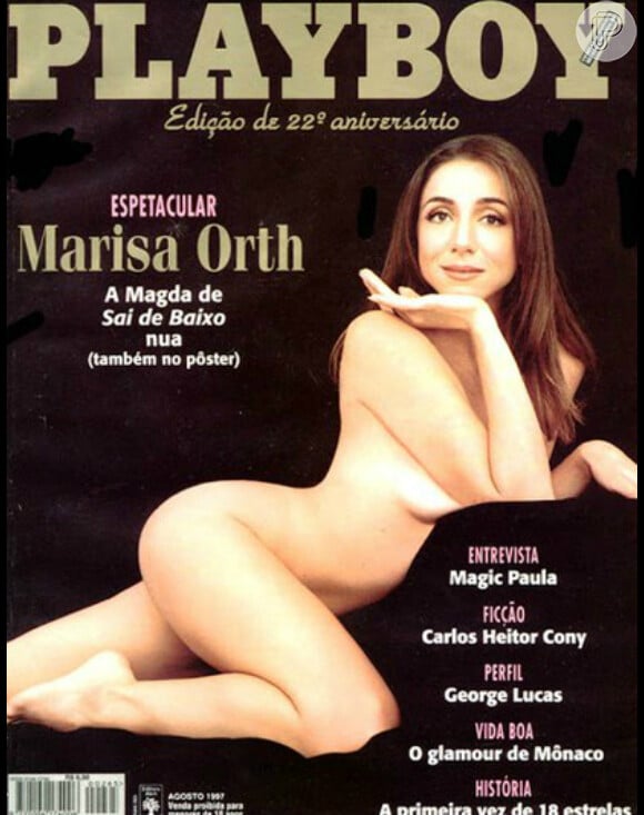 Marisa Orth posou nua aos 40 anos. Na época, estava no auge com o personagem Magda do humorístico 'Sai de Baixo'