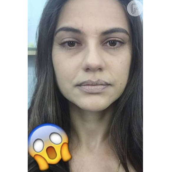 Gabriela Durlo postou no Snapchat a maquiagem de Eliseba, pálida, em 'Os Dez Mandamentos'
