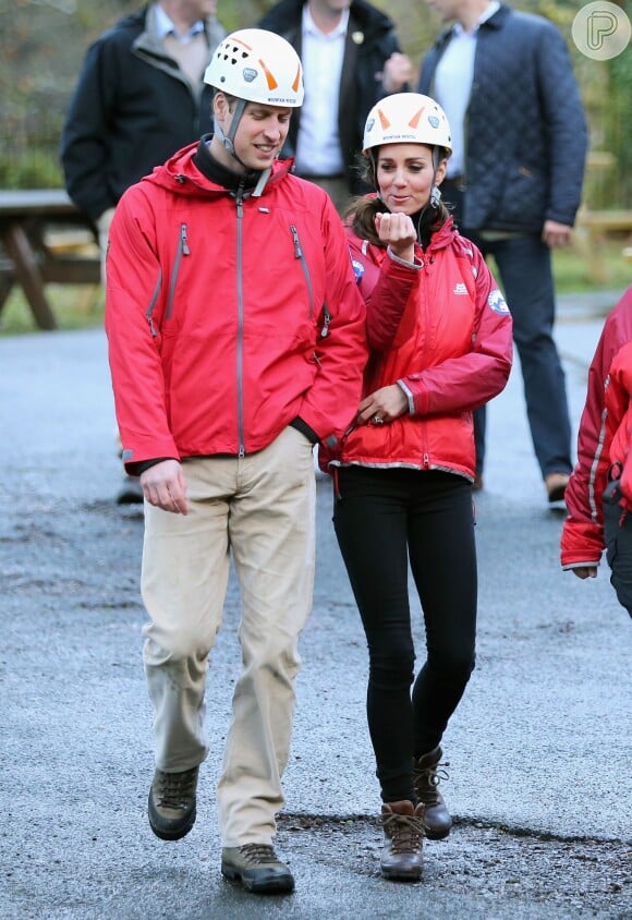 Kate Middleton e Príncipe William praticaram rapel no Norte de Gales