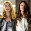 O público pode saber em breve se Lívia (Alinne Moraes) e Melissa (Paolla Oliveira) são irmãs em 'Além do Tempo', da Rede Globo