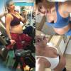 Deborah Secco compartilhou algumas fotos em momentos de malhação durante a gravidez