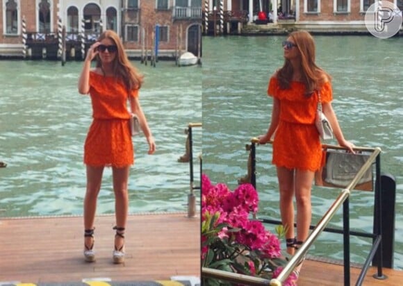 Marina Ruy Barbosa em viagem à Itália com modelo curto, combinado com bolsa Chanel e espadrilha