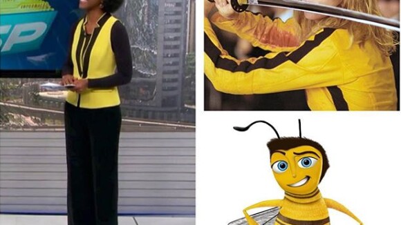 Maju Coutinho compartilha memes sobre seu look no 'SPTV': 'Kill Bee'