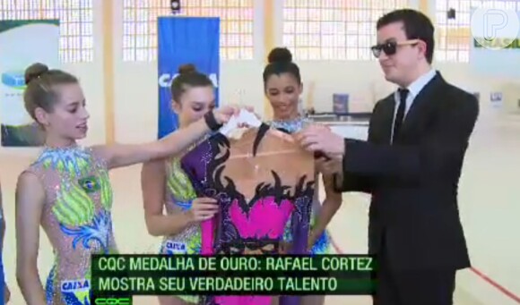 Rafael Cortez recebeu collant de uma das atletas que irão representar o Brasil nas Olimpíadas de 2016: 'Para você ficar igual a gente'