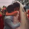 O beijo dos noivos Sophie Charlotte e Daniel de Oliveira